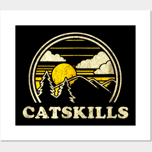 Catskills New York NY Shirt Vintage Hiking Mountains Posters and Art